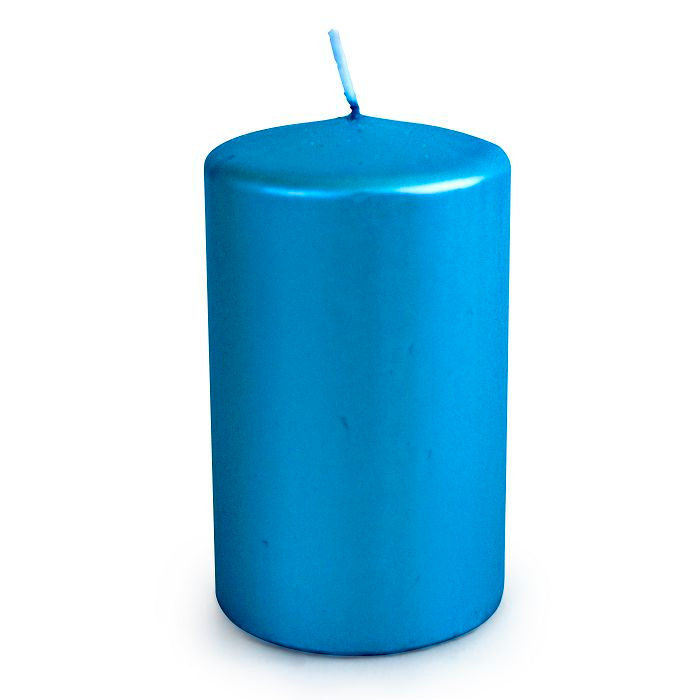 свеча пеньковая 60х100 голубой блеск