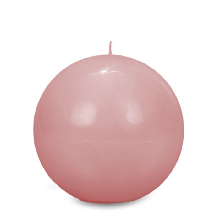 свеча шар d125 розовый