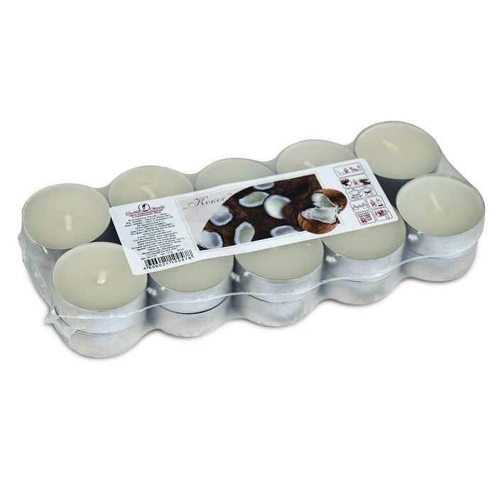 свеча чайная 12 гр ароматизированная 20 шт/уп "кокос"