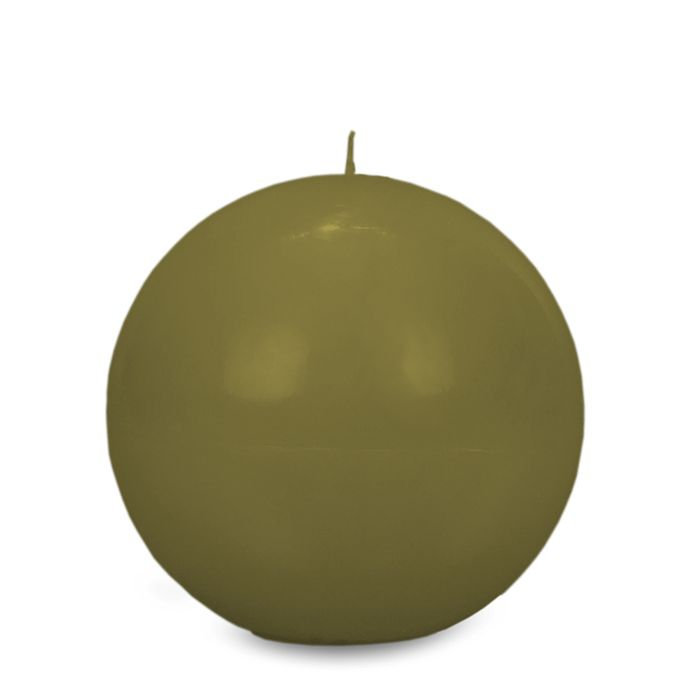 свеча шар d125 оливковый
