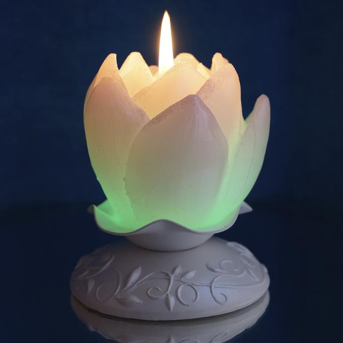 свеча мигающая  хамелеон Тюльпан