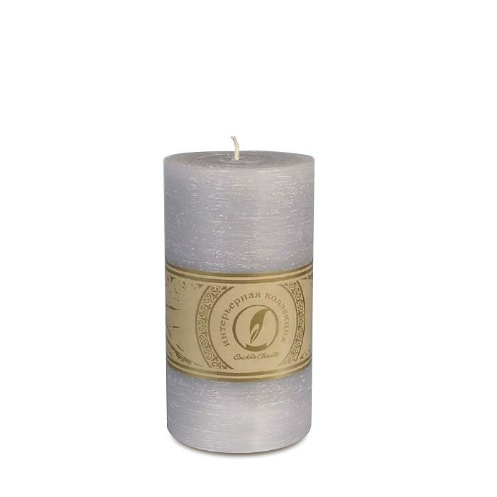 свеча цилиндр d80h150 дымчато-голубой