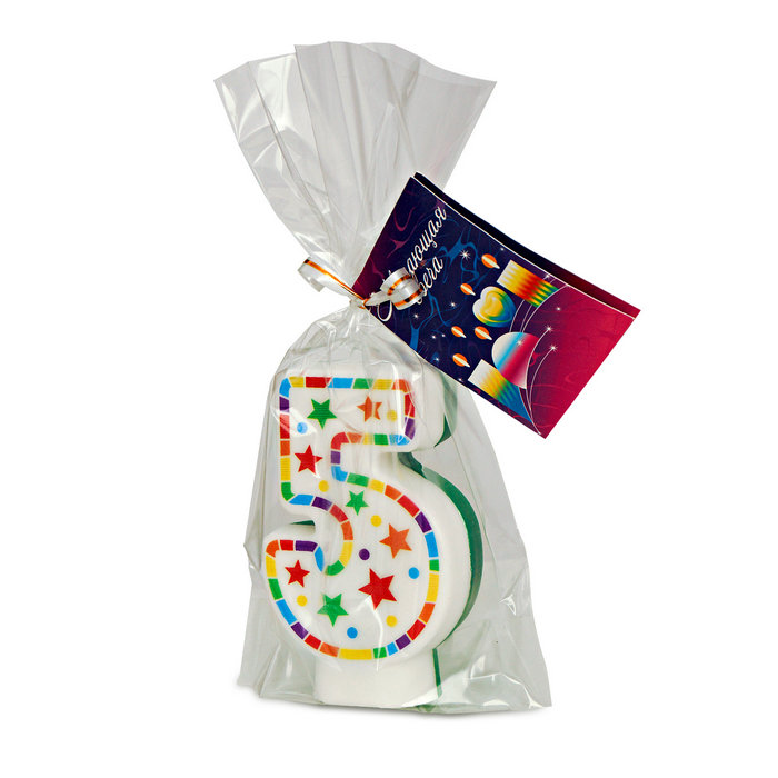 свеча цифра 5 светодиодная