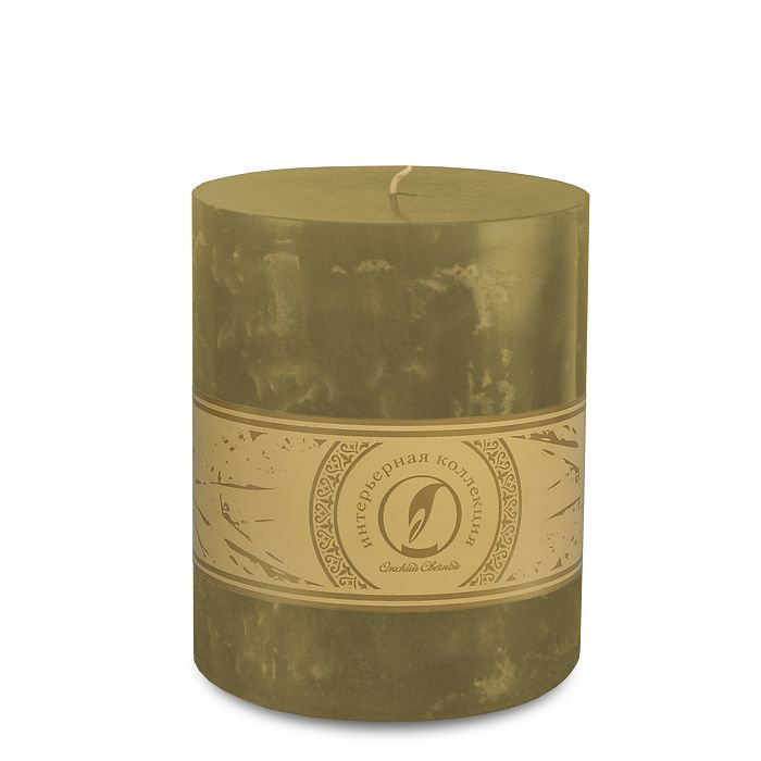 свеча цилиндр d125h150 оливковый