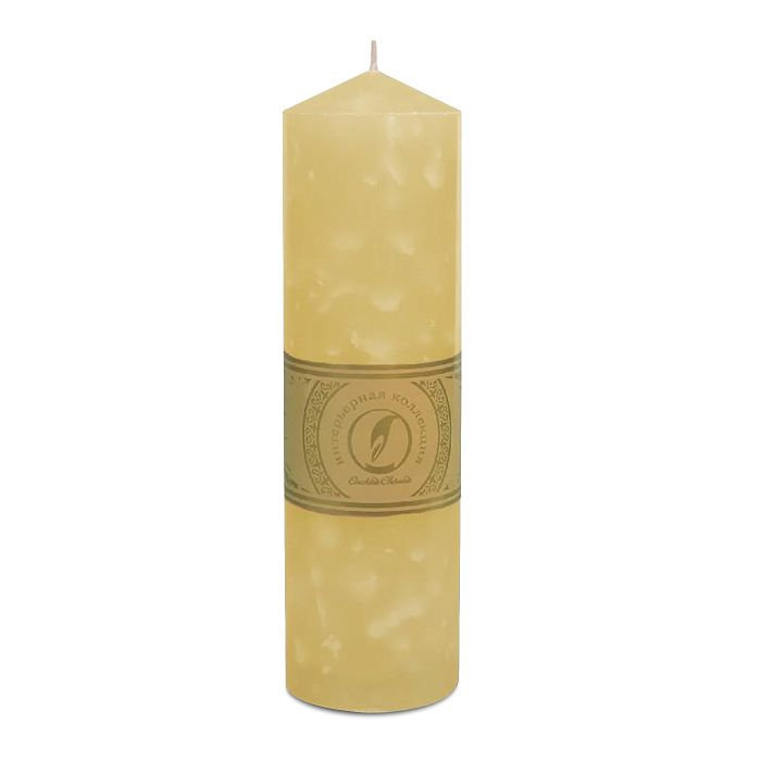 свеча цилиндр с конусом d70h250 желтый
