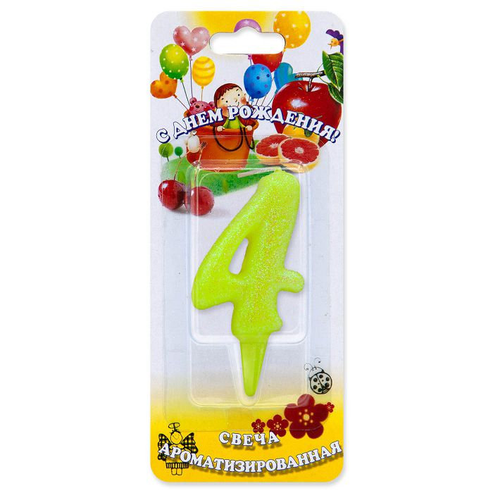 свеча тортовые ароматизированные цифры-мармеладки 4