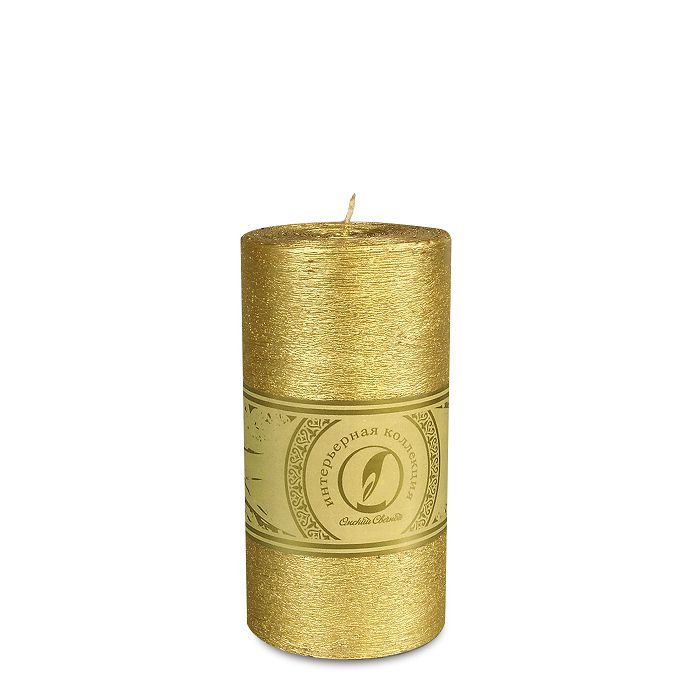свеча цилиндр d80h150 золото