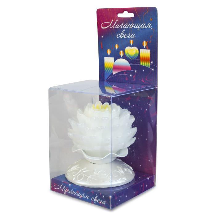 свеча мигающая хамелеон  Георгин