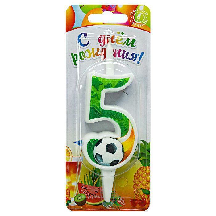 Свеча тортовая 5 "Футбольная"