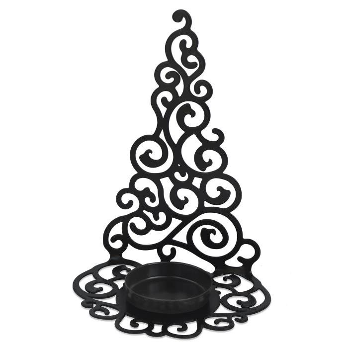 подсвечник "елка гламурная" черный
