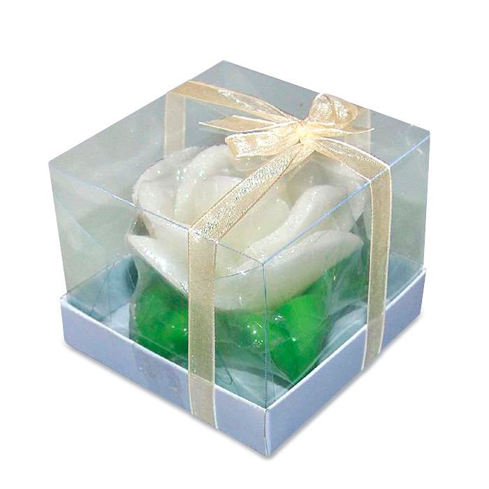 свеча роза сл кость на листьях