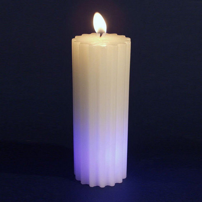 свеча мигающая Хамелеон пенек граненный