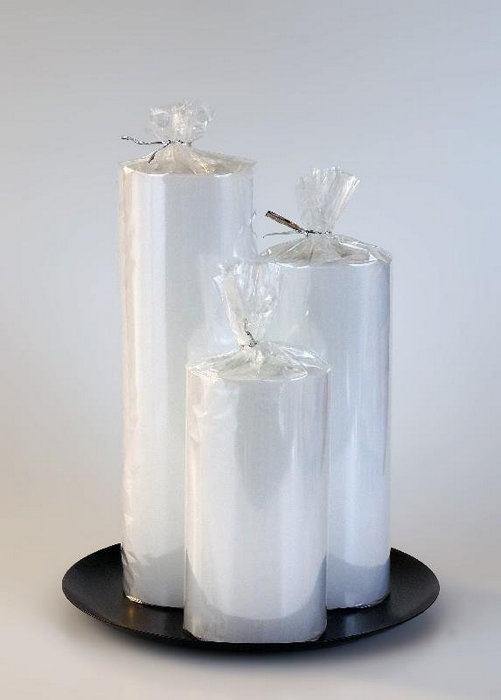 свечи круглая композиция белая