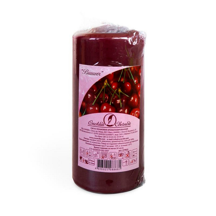 свеча пеньковая 60х125 "вишня"