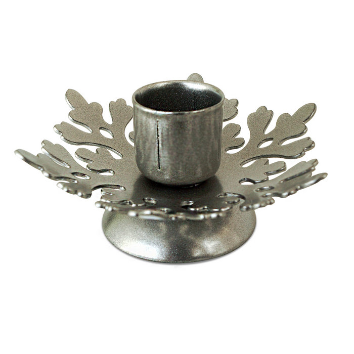 подсвечник "изморозь" цвет серебро