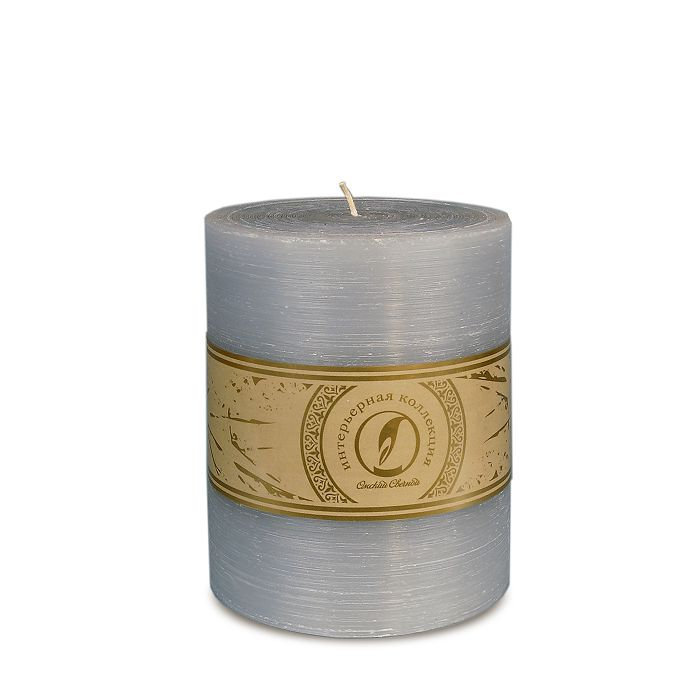 свеча цилиндр d125h150 дымчато-голубой