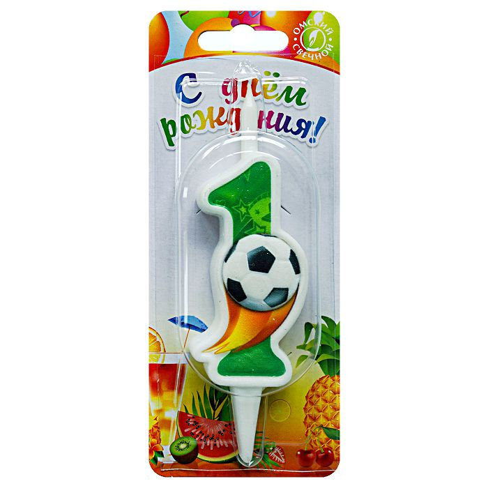 Свеча тортовая 1 "Футбольная"