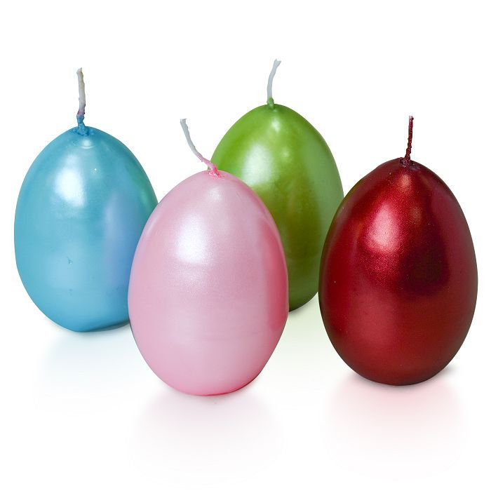 свеча-яйцо металлик (шоу-бокс)