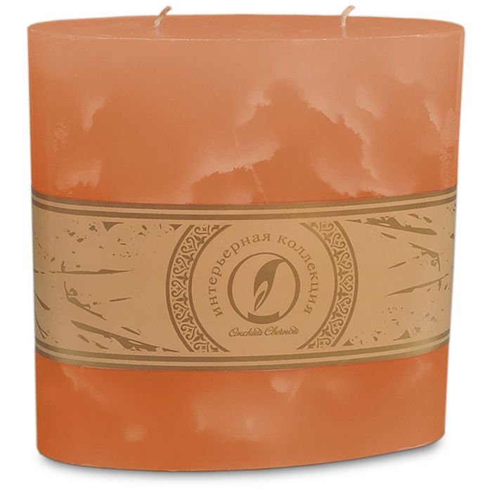 свеча овальная призма 150х75х150 2 фитиля облепиховый