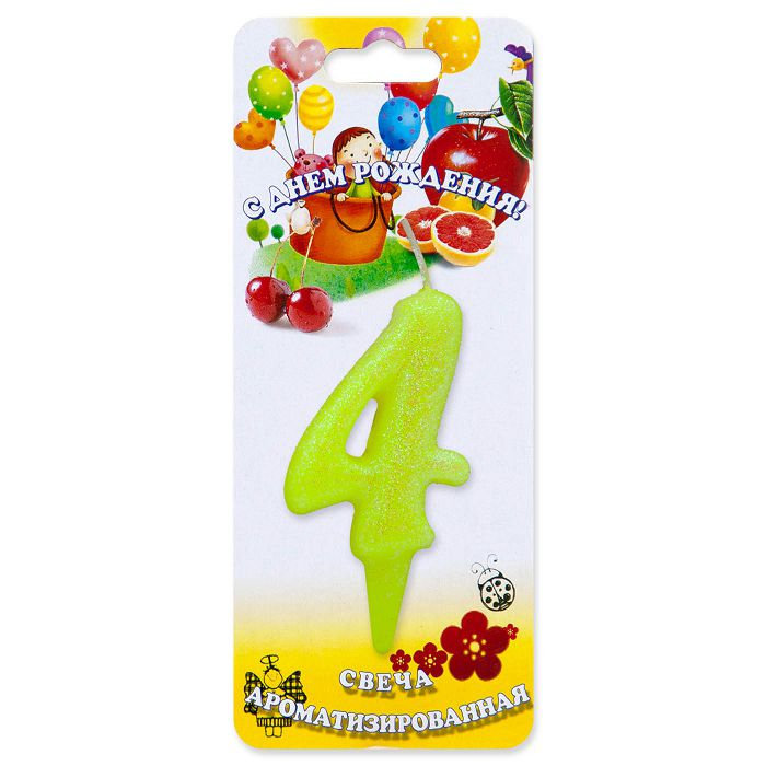 свеча тортовые ароматизированные цифры-мармеладки 4