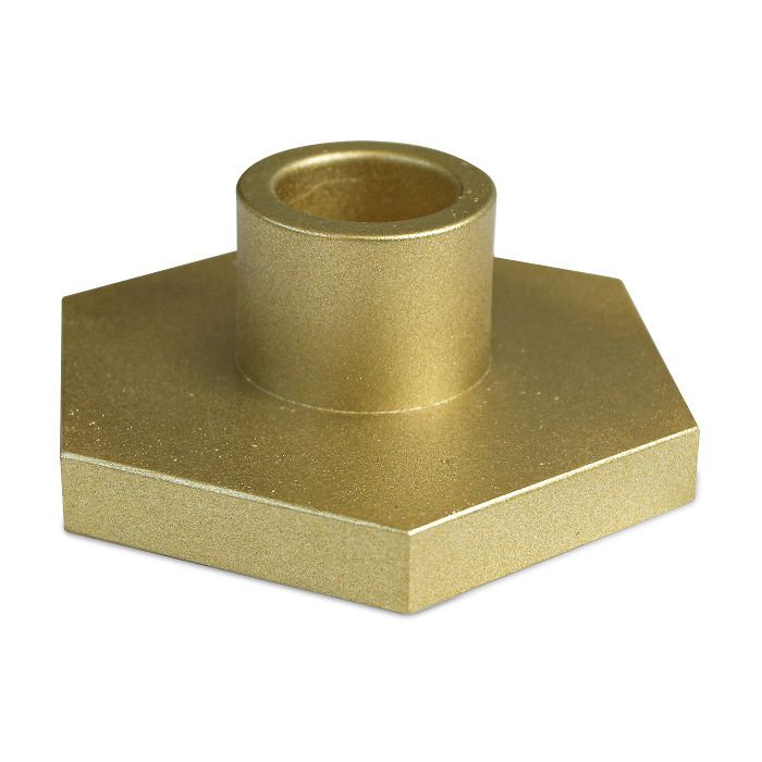 подсвечник гипсовый "сота"  золото