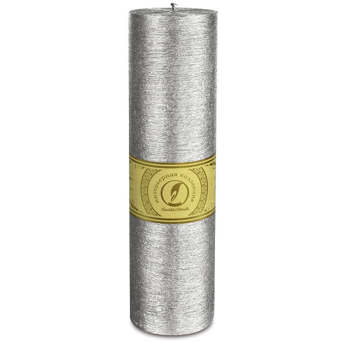 свеча цилиндр d80h305 серебро