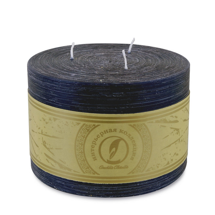 свеча цилиндр d150h105 3 фитиля черный