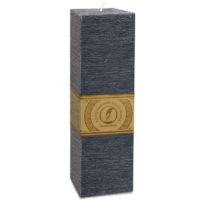 свеча квадратная призма 75х75х250 черный