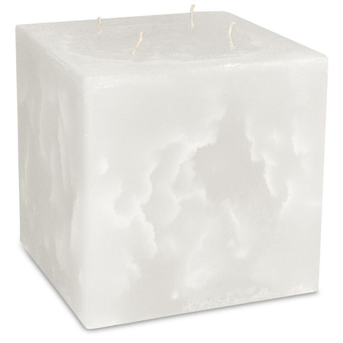 свеча куб 125 4 фитиля белый
