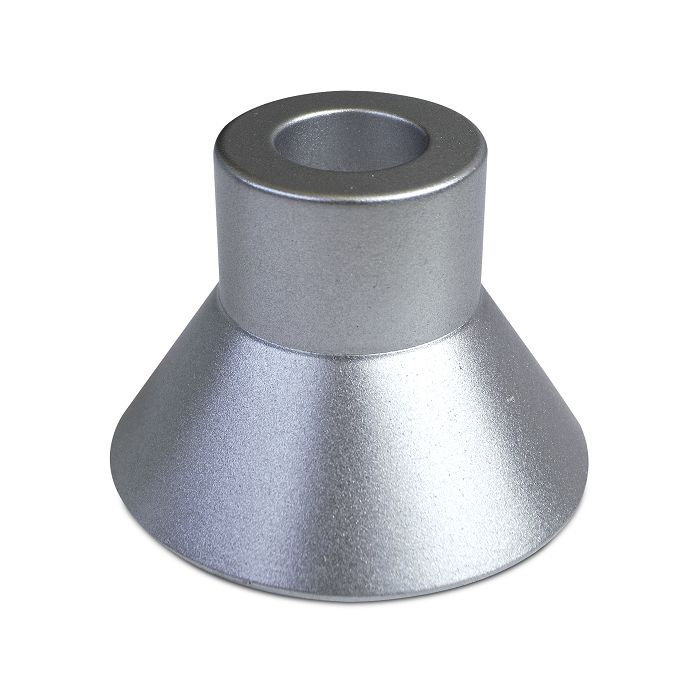 подсвечник гипсовый "конус" серебро