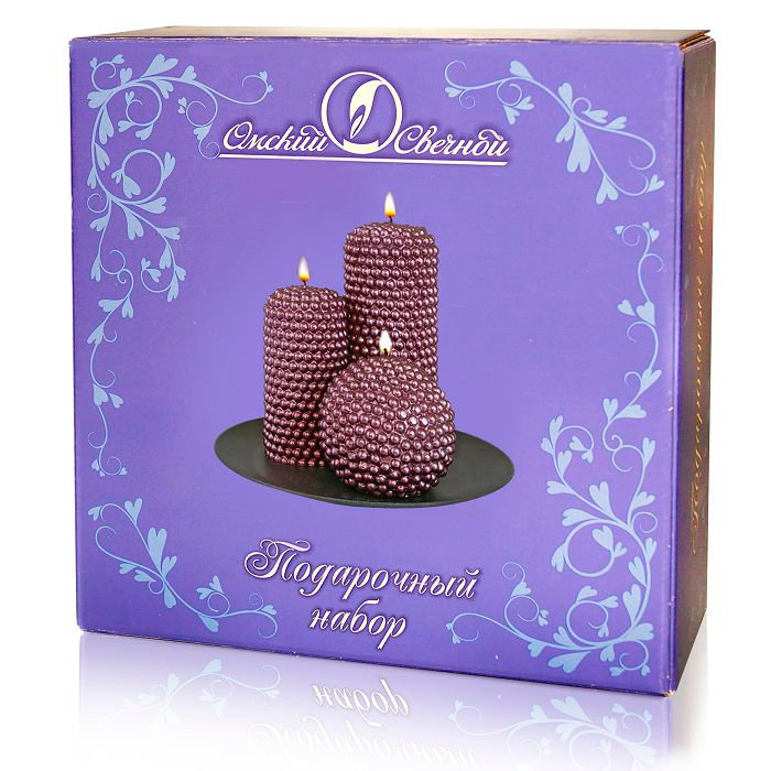 набор свечей "жемчужный" шоколад