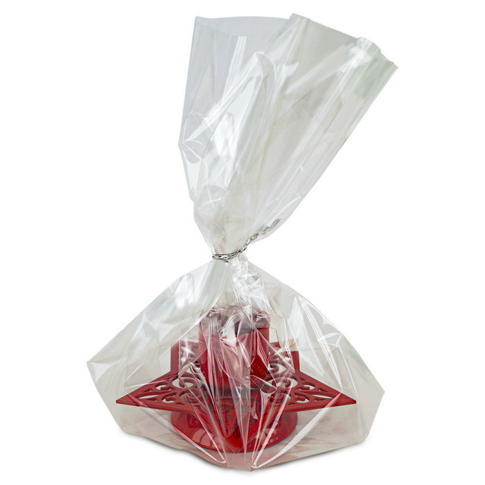 подсвечник "звезда узорная" красный