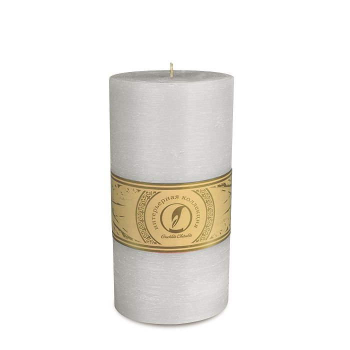 свеча цилиндр d100h205 дымчато-голубой