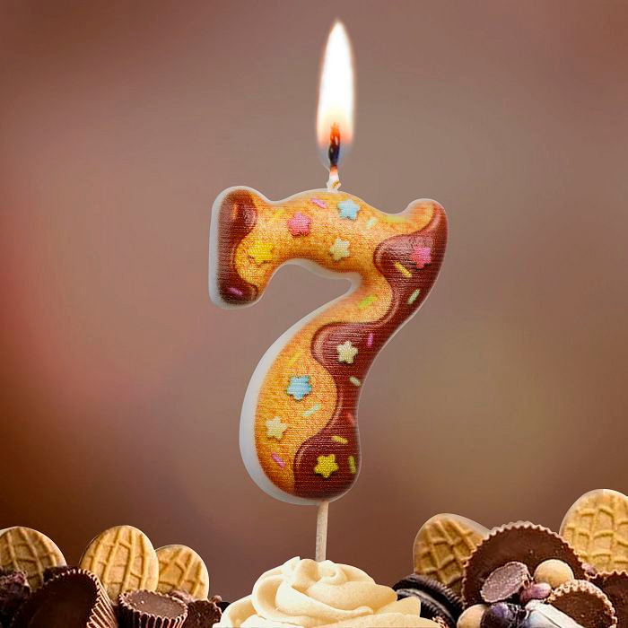 свеча тортовая  7 "Печенье"