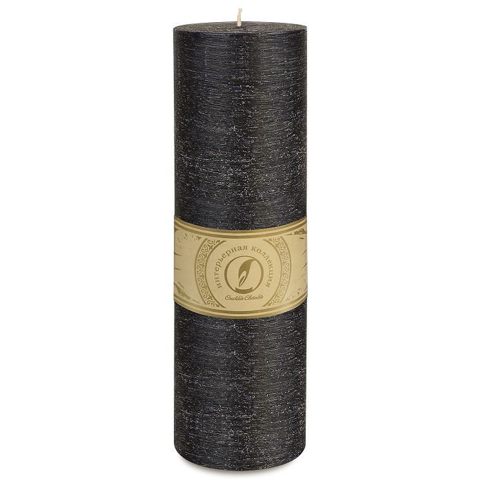 свеча цилиндр d80h305 черный