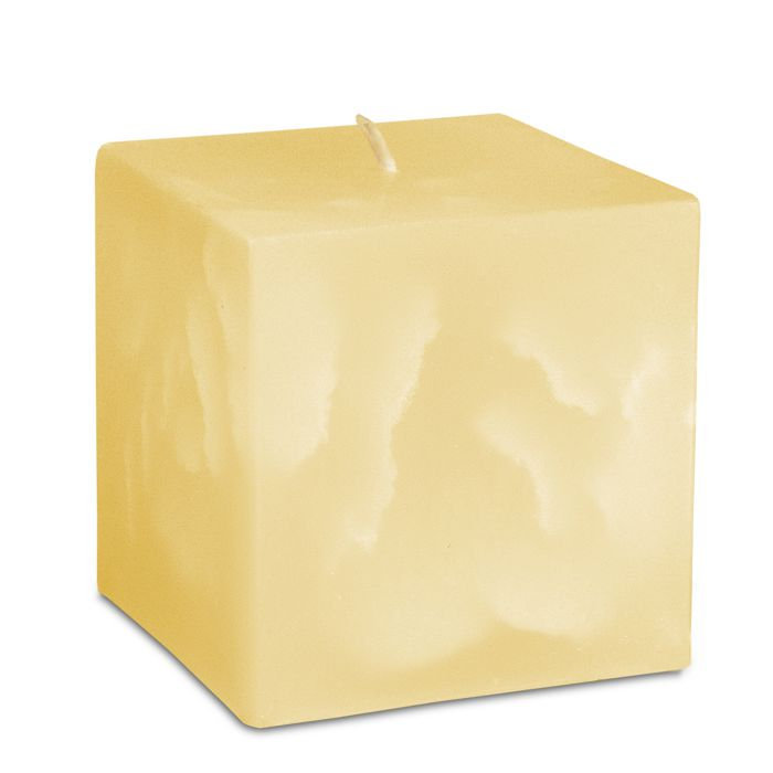 свеча куб 75 желтый