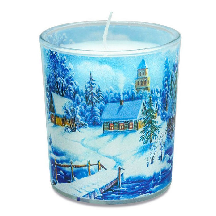 свеча в стекле "зимний вечер"
