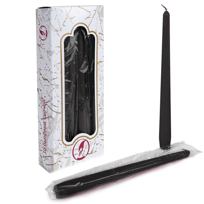 свеча античная 10 шт черная