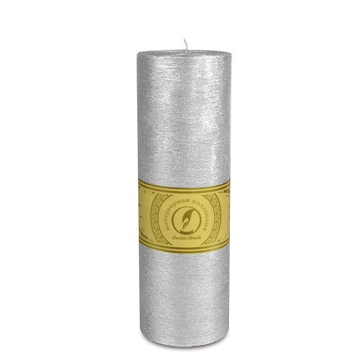 свеча цилиндр d80h255 серебро