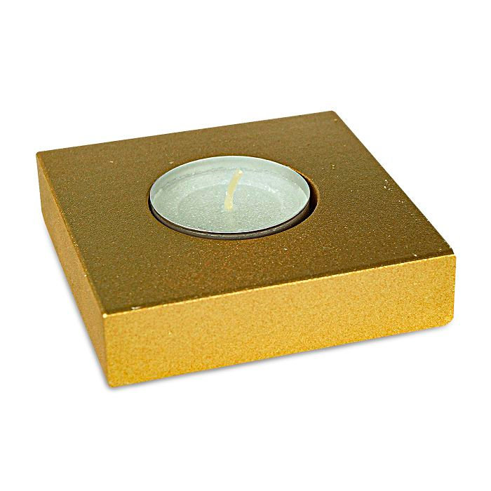 подсвечник гипсовый под чайную свечу "золотой подиум"