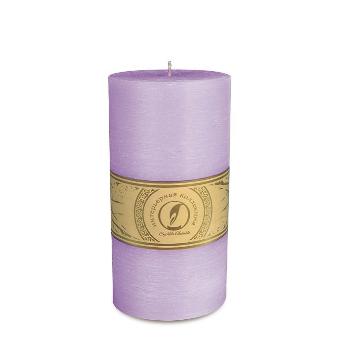 свеча цилиндр d100h205 сиреневый