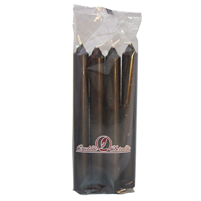 свеча столовая 40 гр черная 4 шт