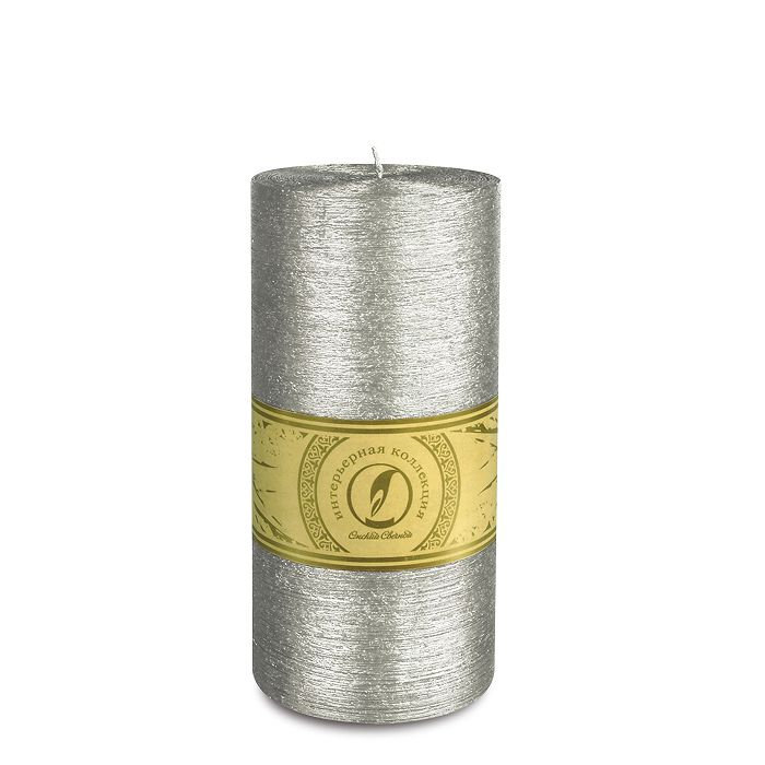 свеча цилиндр d100h205 серебро