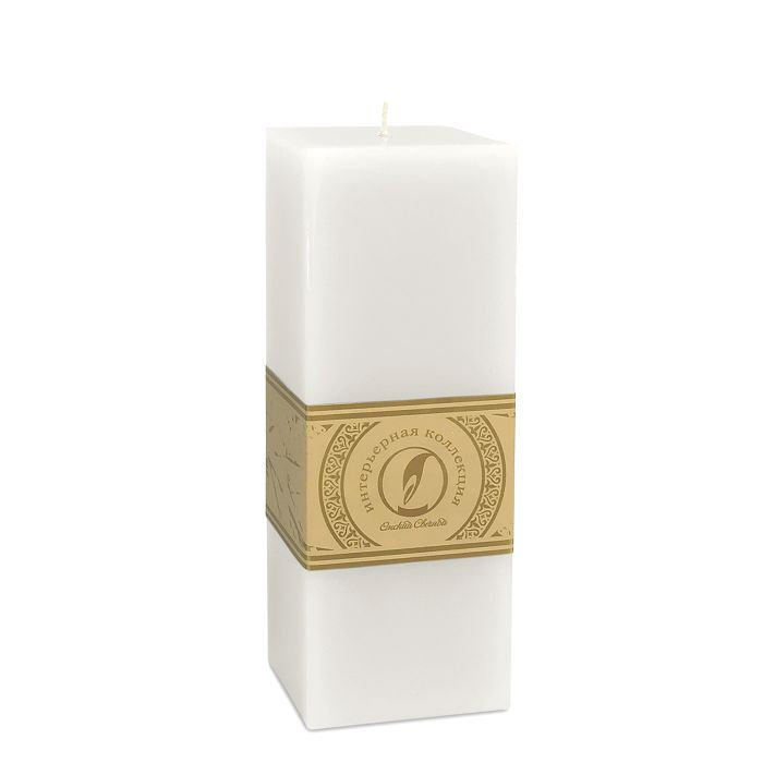 свеча квадратная призма 75х75х205 белый