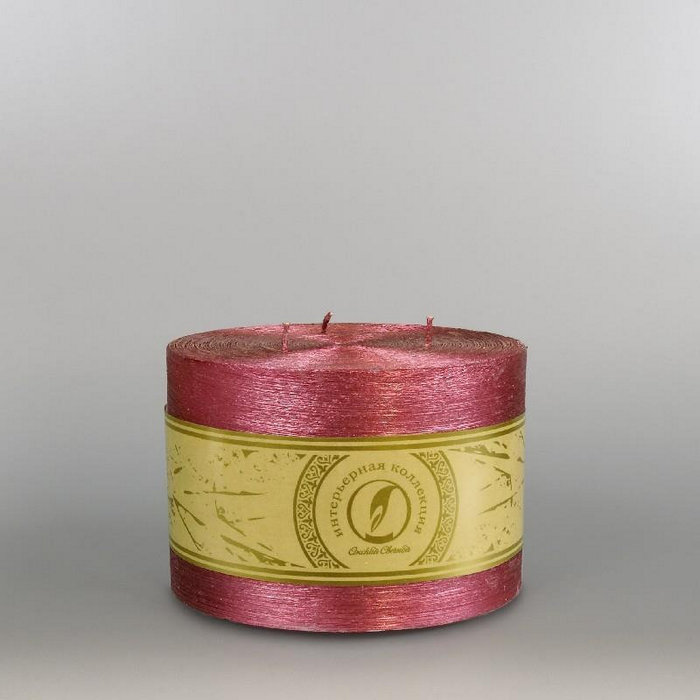 свеча цилиндр d150h105 3 фитиля рубин