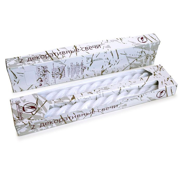свеча витая 2 шт перламутровая