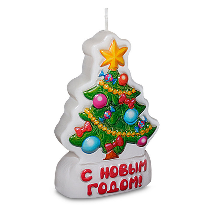 свеча-барельеф "елочка"