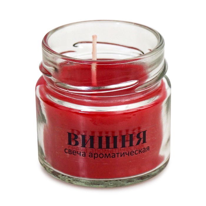 свеча в банке ароматизированная  "вишня" 100 мл