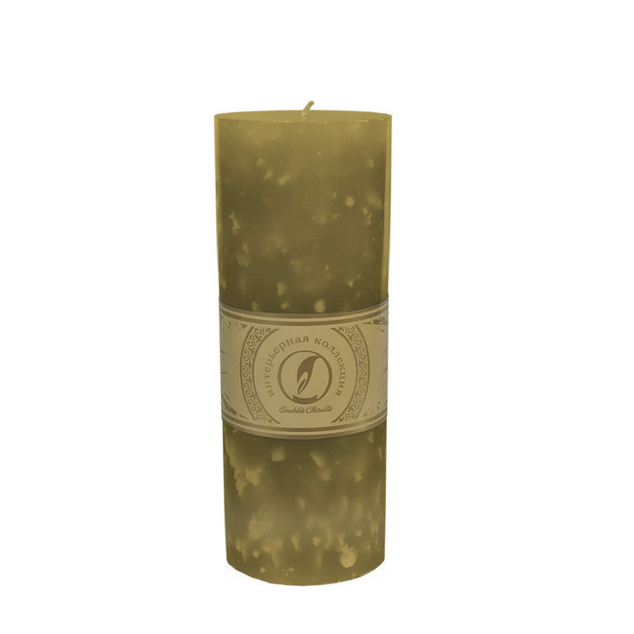 свеча цилиндр d80h200 оливковый
