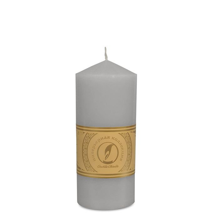 свеча цилиндр с конусом d70h155 дымчато-голубой